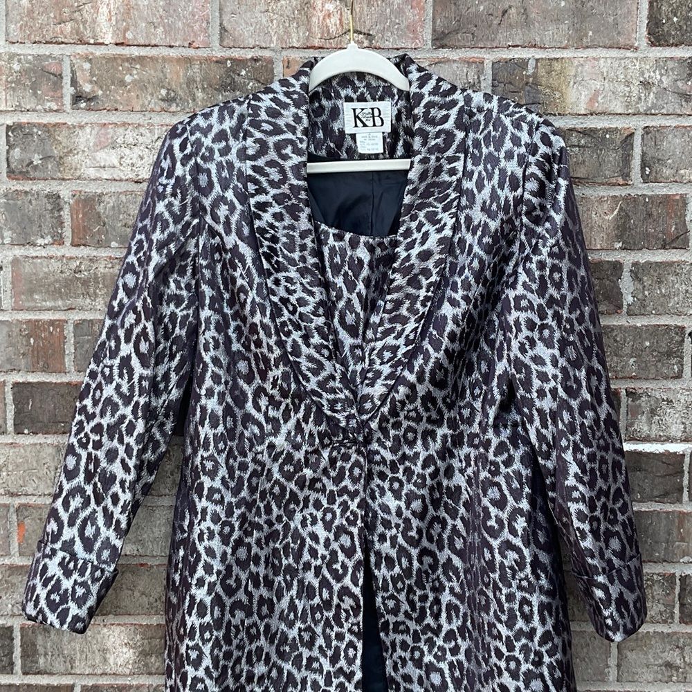 Take 50% Off- K&B Leopard Print Long Coat, Size-14 View 3